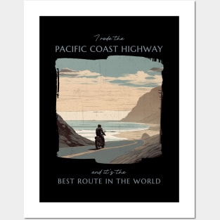 The Pacific Coast Highway - best motorcycle route in the world Posters and Art